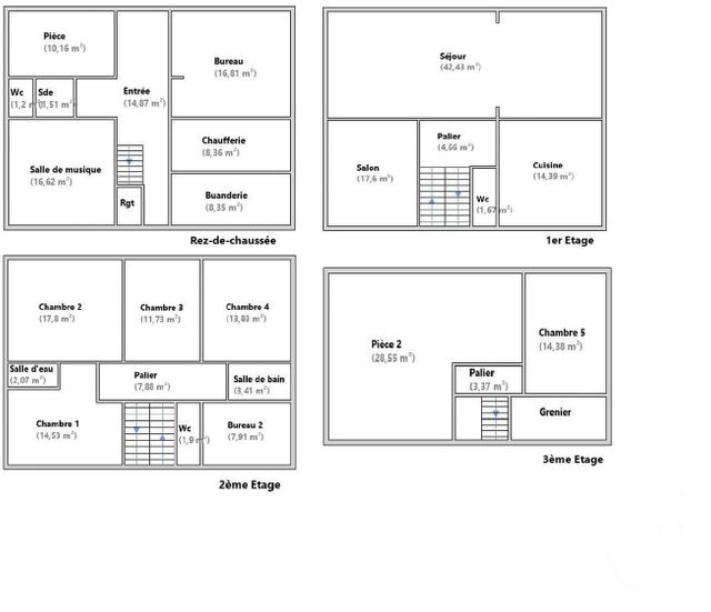 maison à vendre - 12 pièces - 270.0 m2 - RENNES - 35 - BRETAGNE - Century 21 Dréano Immobilier